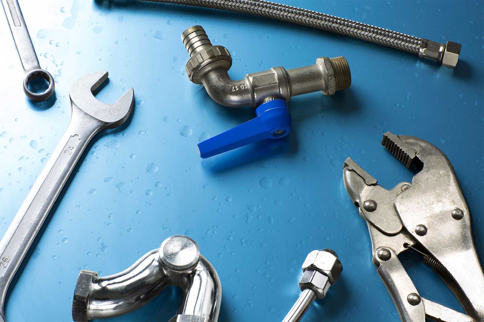 plumbing tools on blue surface ontario ca